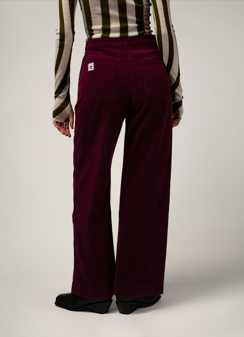 PANTALON PINCE FEMME PRUNE