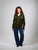 VESTE WORKER CÔTELÉ VERT OLIVE