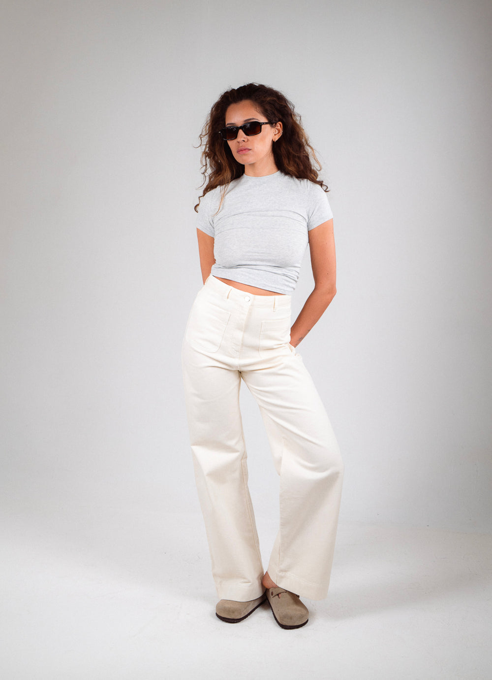 PANTALON JANE TOILE ÉCRU