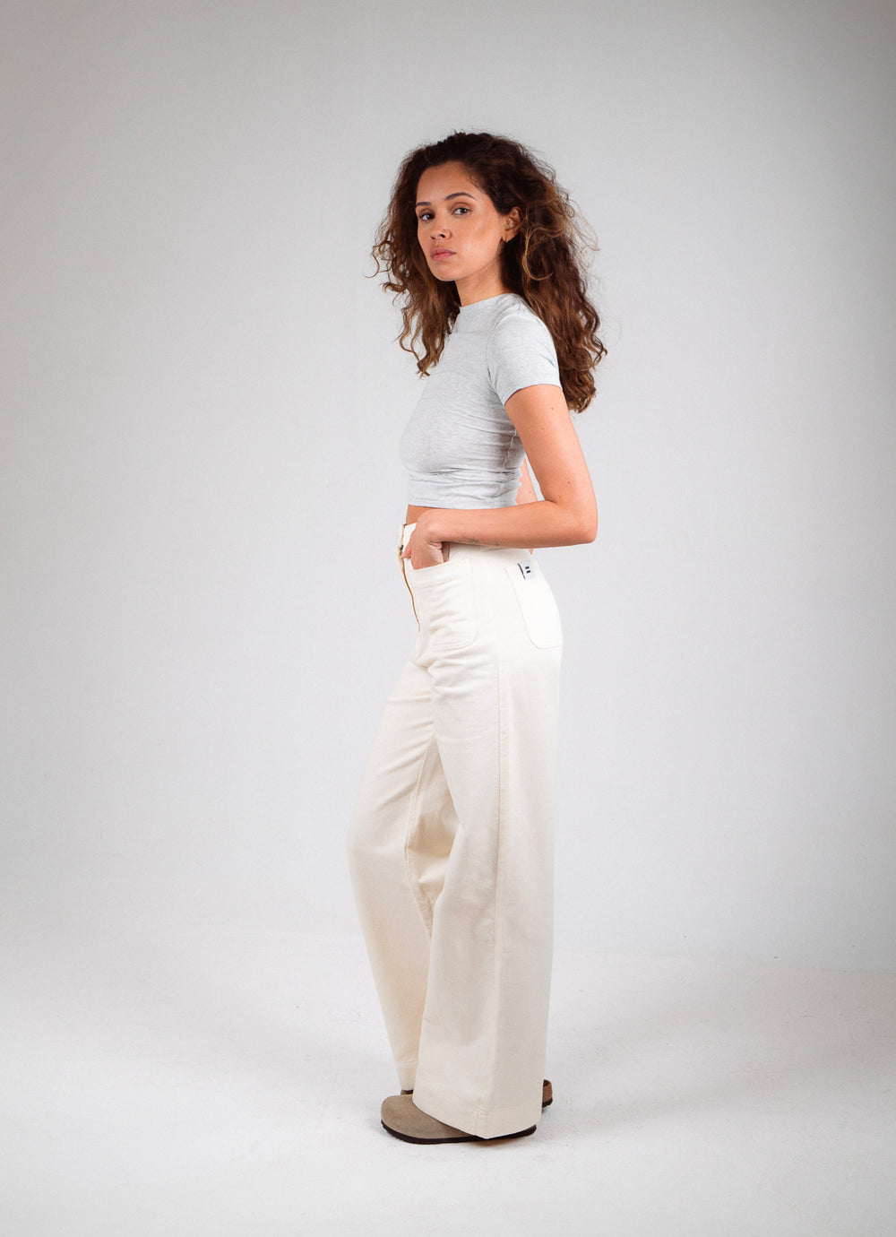 PANTALON JANE TOILE ÉCRU