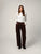 PANTALON PINCE FEMME CHOCOLAT 36