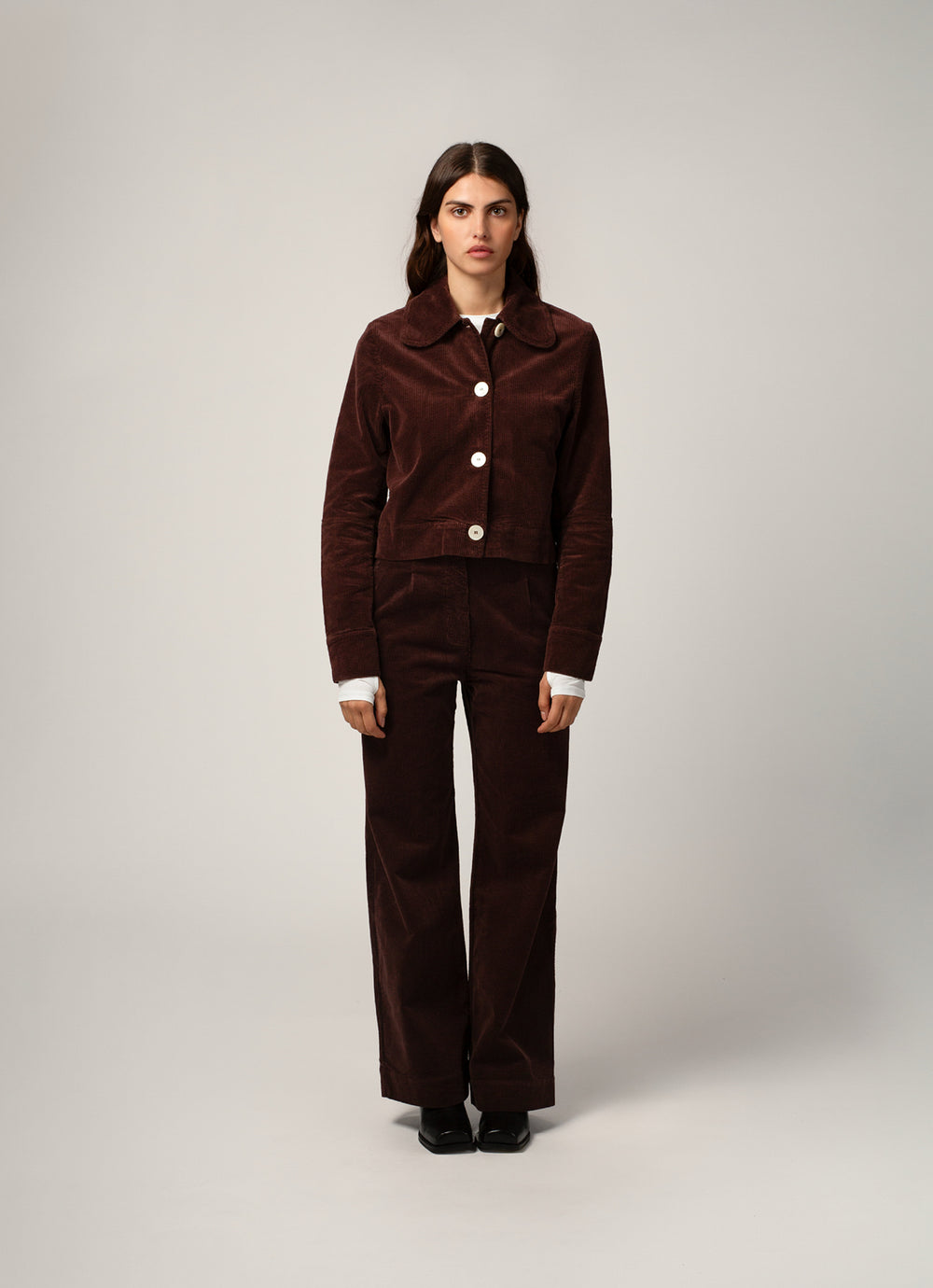 PANTALON PINCE FEMME CHOCOLAT 36