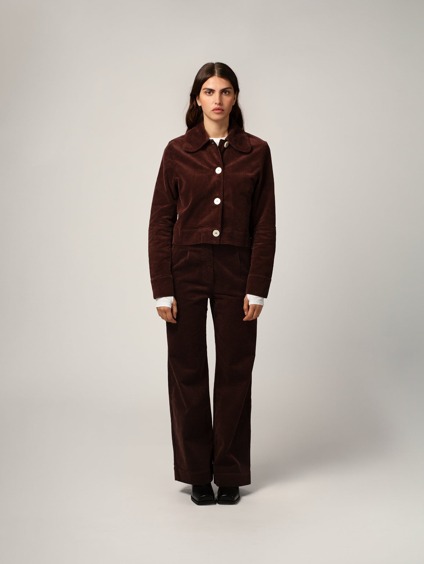 PANTALON PINCE FEMME CHOCOLAT 36