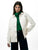 VESTE WORKER CÔTELÉ ÉCRU