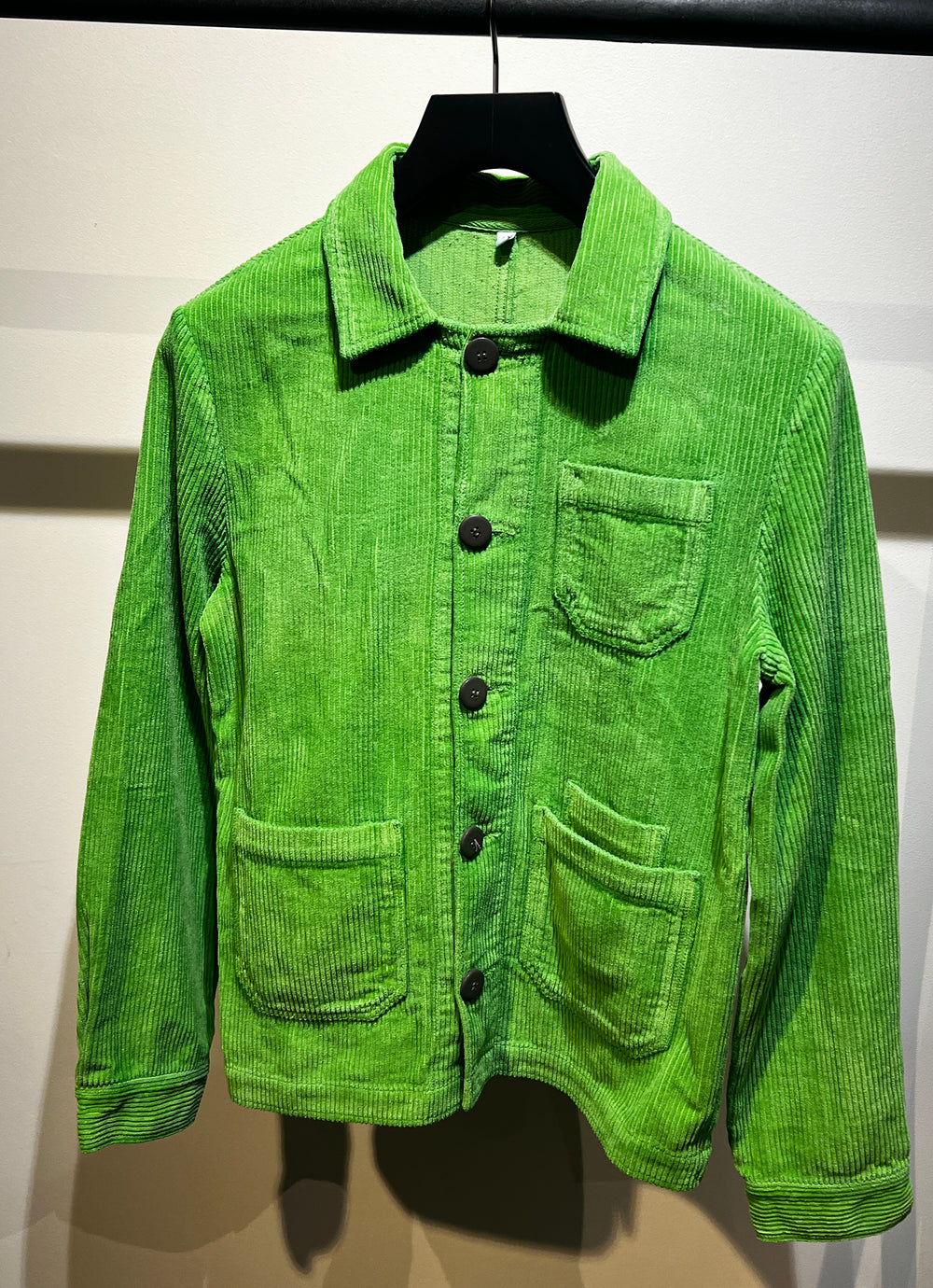 VESTE CÔTELÉ VERTE- TAILLE S