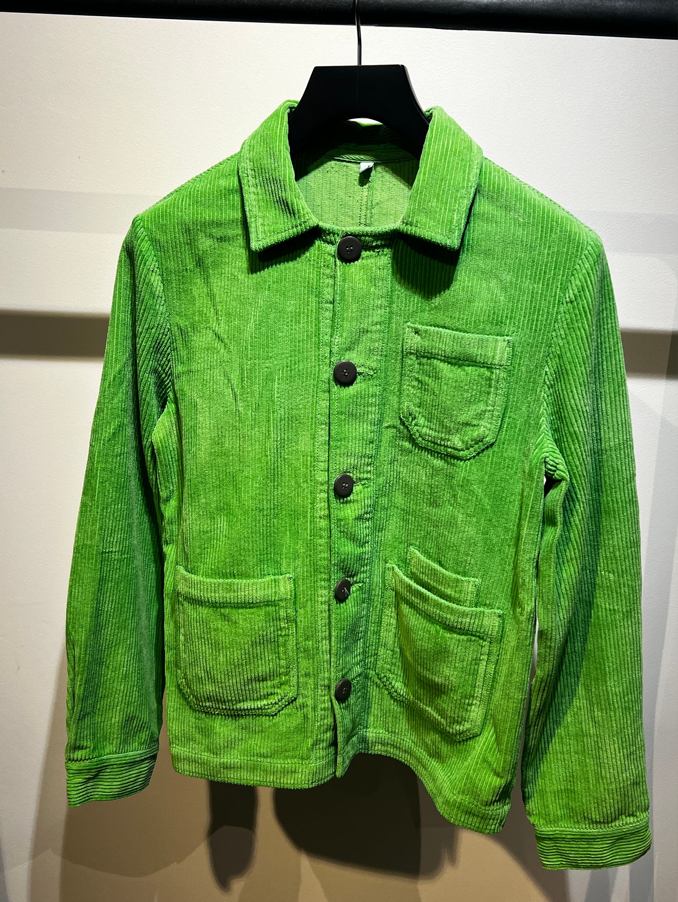 VESTE CÔTELÉ VERTE- TAILLE S