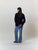 VESTE WORKER CÔTELÉ NAVY