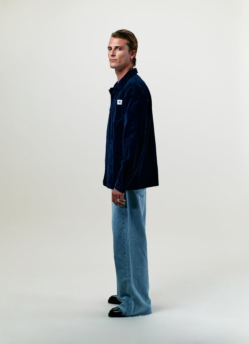 VESTE CÔTELÉ NAVY - TAILLE L