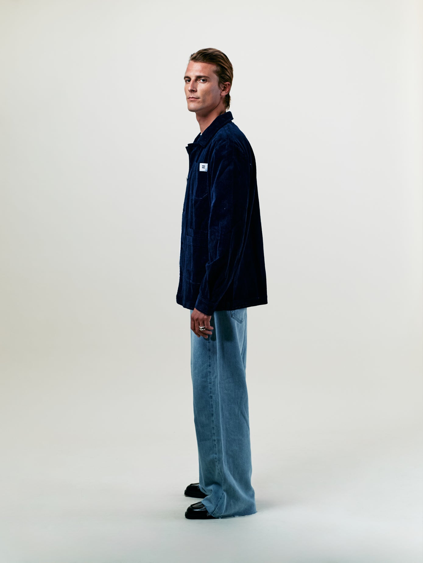 VESTE CÔTELÉ NAVY - TAILLE L