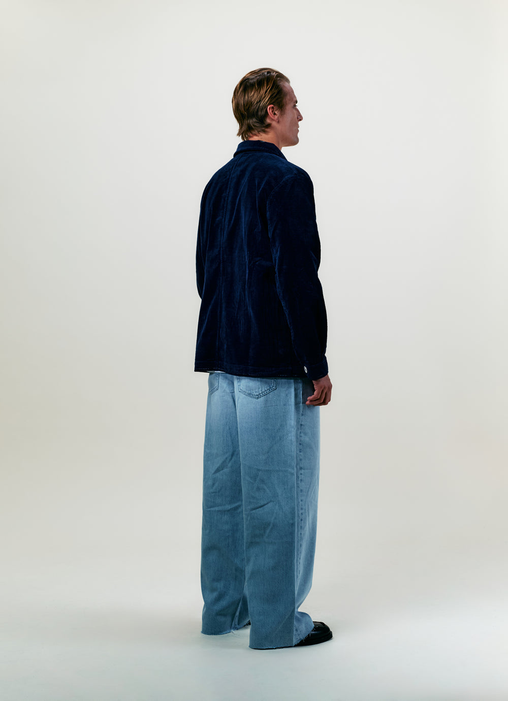 VESTE CÔTELÉ NAVY - TAILLE L