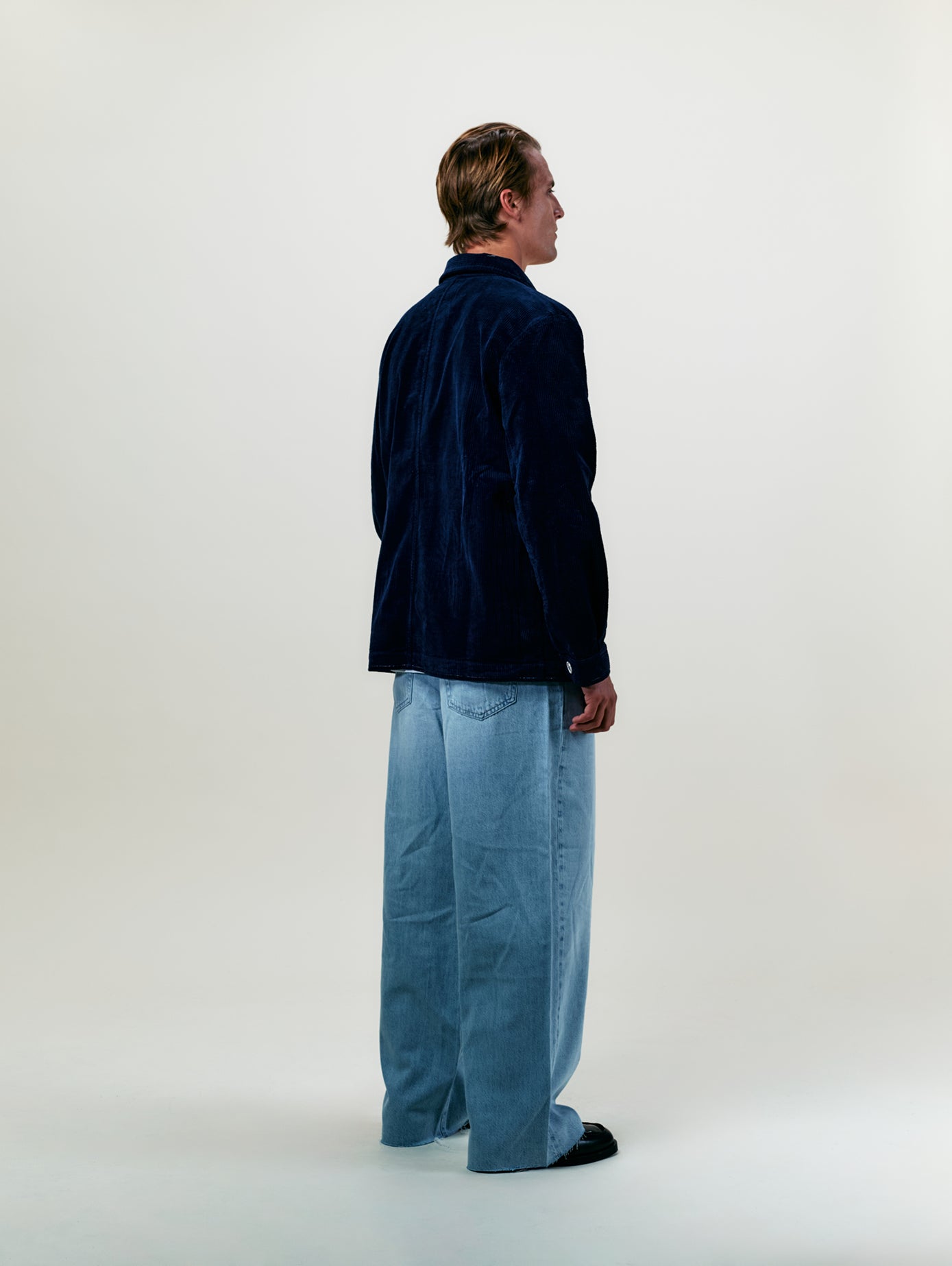 VESTE CÔTELÉ NAVY - TAILLE L