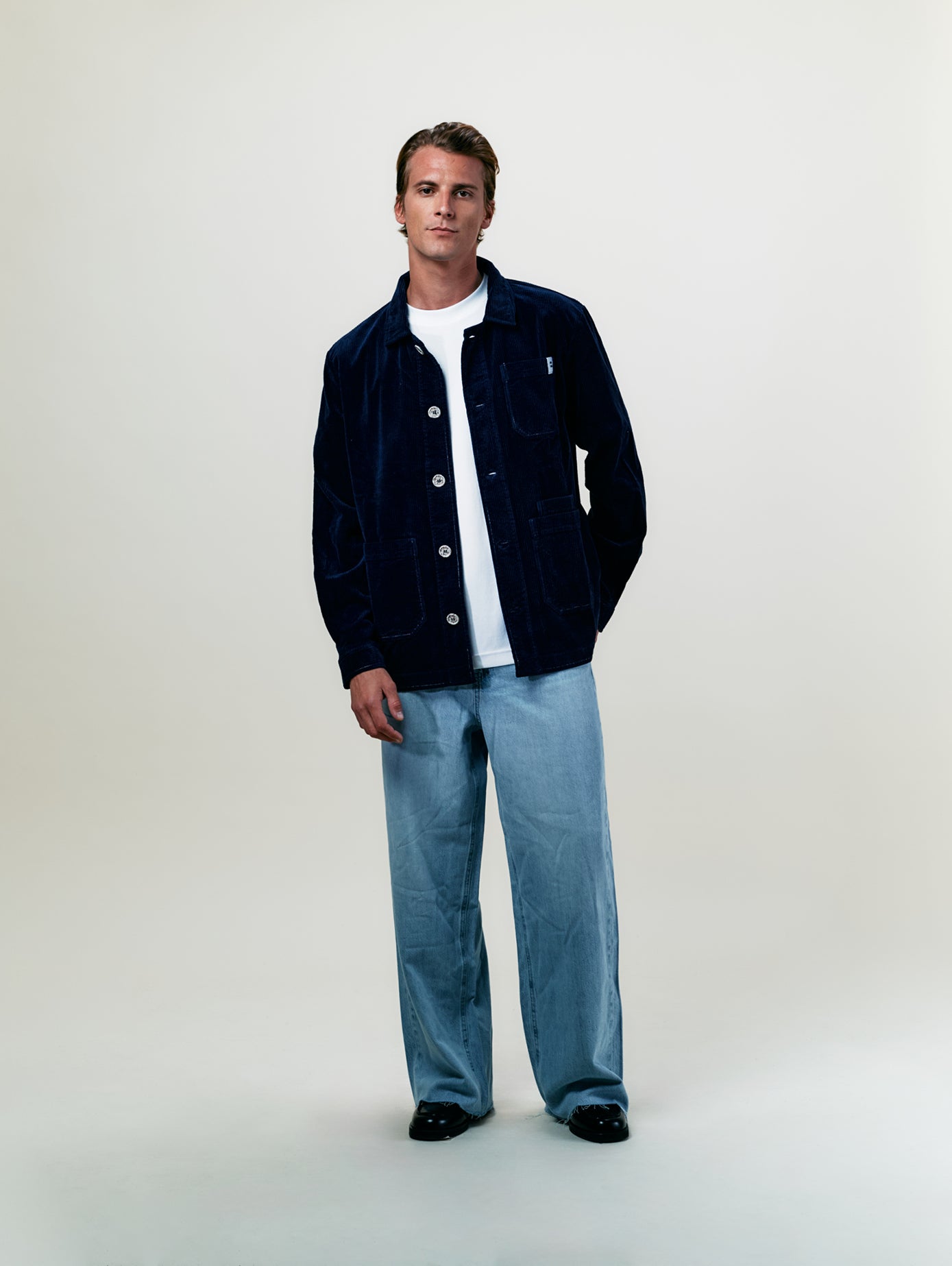 VESTE CÔTELÉ NAVY - TAILLE L