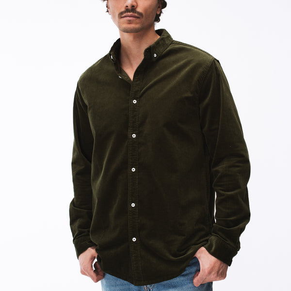 Chemise Vintage Flanelle Northwest Territory M - Vert Olive, Motif Rayé